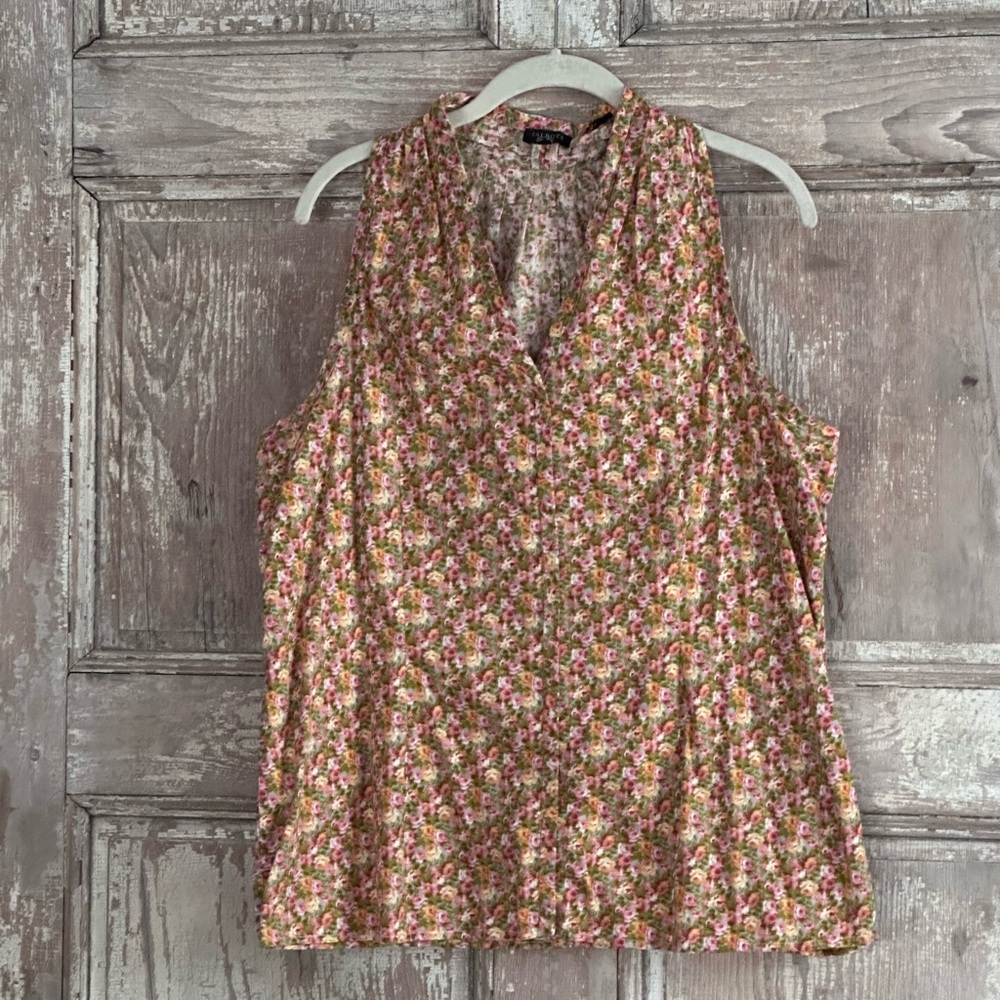 Talbots Floral Sleeveless Top